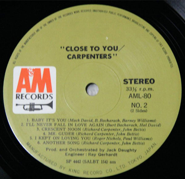 Close To You = 愛のプレリュード