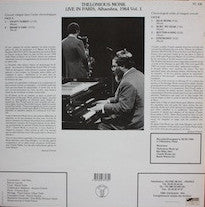 Master Release: Live In Paris, 1964 - Alhambra Vol. 1 by Thelonious Monk