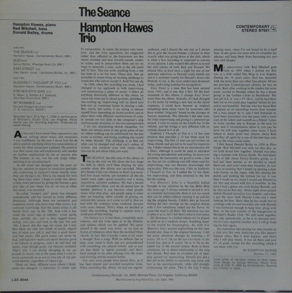 Release: The Seance-Vinyl-Japan-1978-LAX 3044-7158852