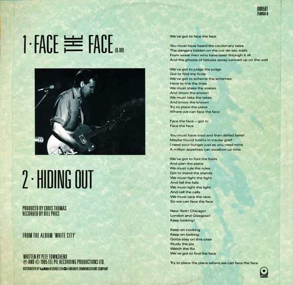 Master Release: Face The Face by Pete Townshend