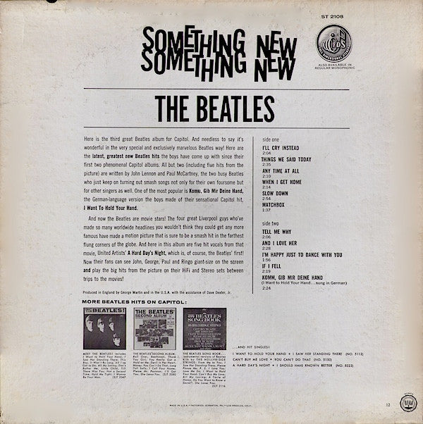 Master Release: Something New by The Beatles
