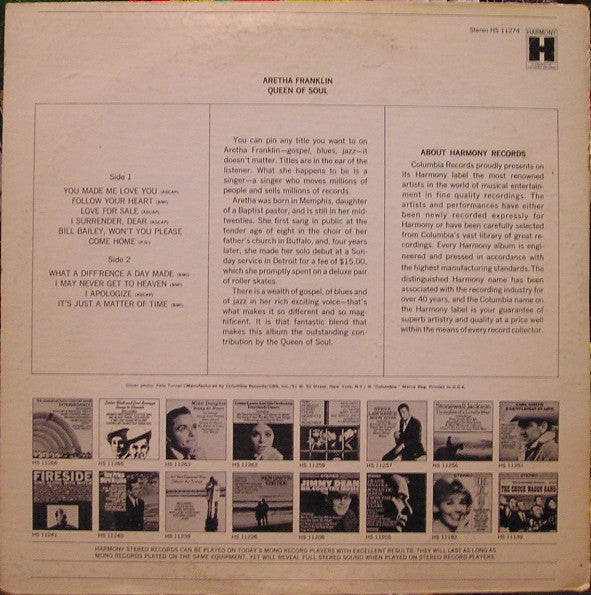 Release: Queen Of Soul-Vinyl-US-1968-HS 11274-1340405