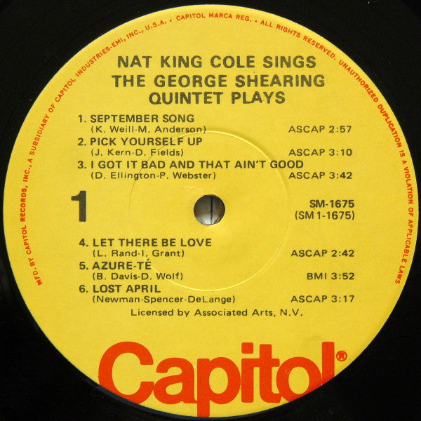 Nat King Cole Sings / George Shearing Plays