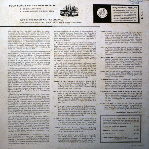 Release: Folk Songs Of The New World-Vinyl-US-None-P-8324, P8324-3315094
