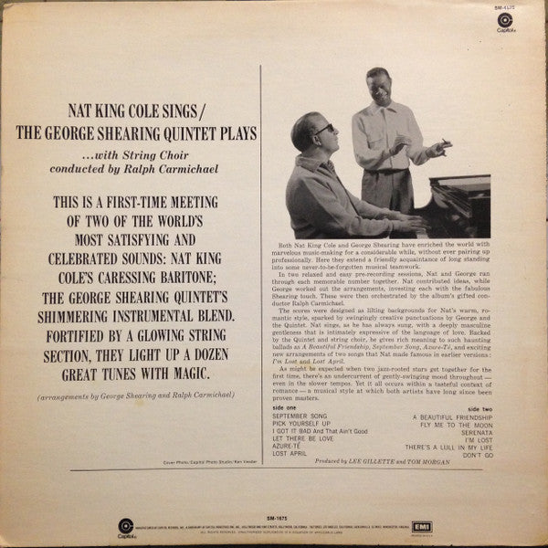 Release: Nat King Cole Sings/George Shearing Plays-Vinyl-US-1975-SM-1675-10896055