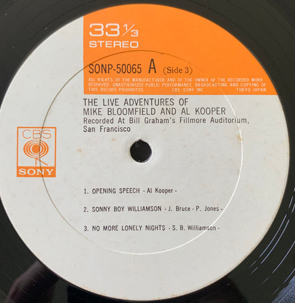 The Live Adventures Of Mike Bloomfield And Al Kooper