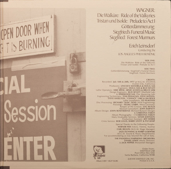 Die Walküre: Ride Of The Valkyries / Tristan Und Isolde: Prelude To Act I / Götterdämmerung: Siegfried’s Funeral Music / Siegfried: Forest Murmurs