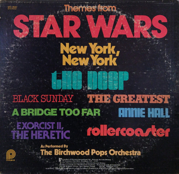 Themes From Star Wars, New York, New York, The Deep & Other Great Movie Hits