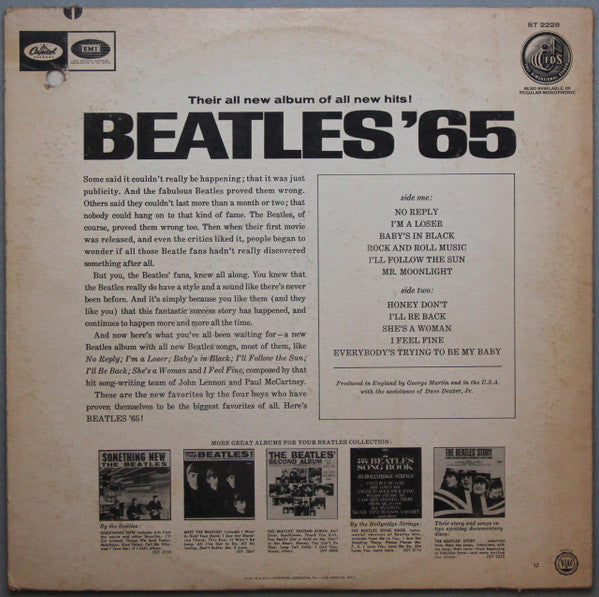 Release: Beatles '65-Vinyl-US-1969-ST 2228, ST-2228-10595055