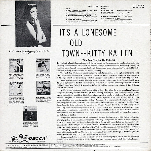 Release: It's A Lonesome Old Town-Vinyl-US-1956-DL 8397-10691193