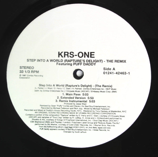 Master Release: Step Into A World (Rapture's Delight) (The Remix) by KRS-One