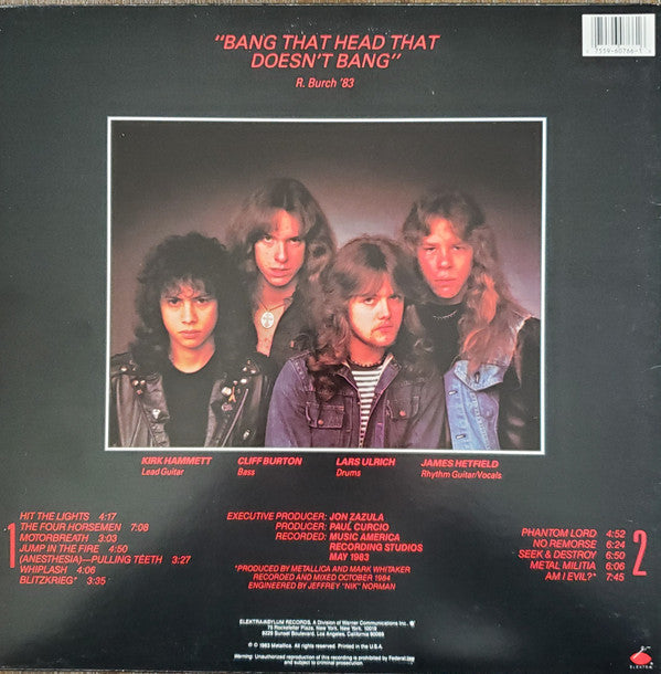 Release: Kill 'Em All-Vinyl-US-1988-60766-1-14148310