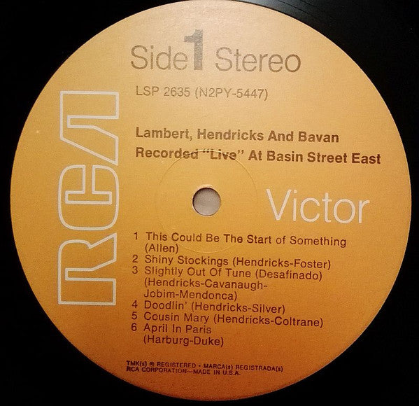 Recorded Live At Basin Street East