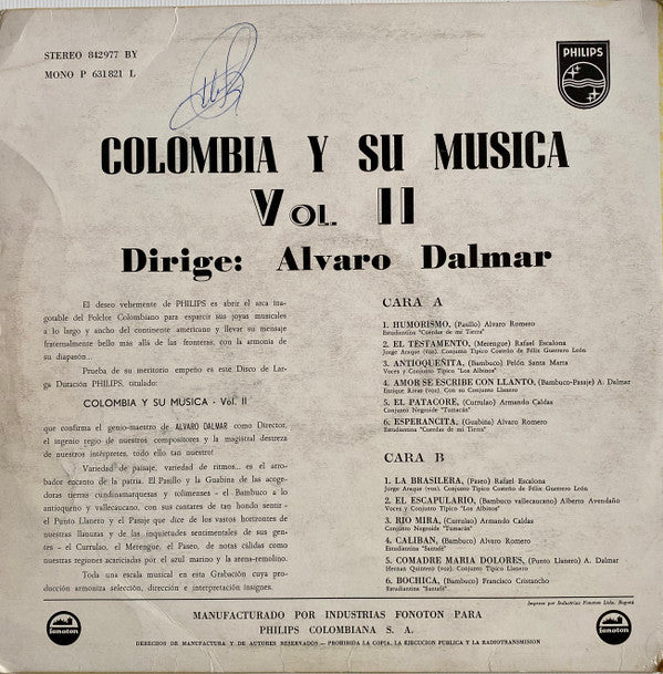 Release: Colombia Y Su Música Volumen II-Vinyl-Colombia-None-P 631821 L-27923565