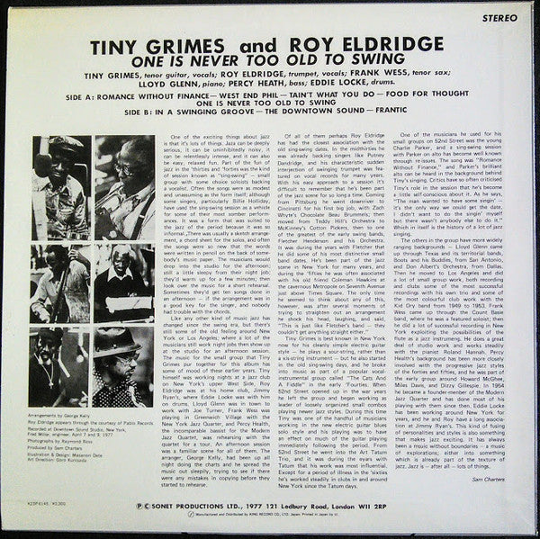 One Is Never Too Old To Swing