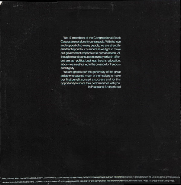 The First Annual Benefit Concert For The Congressional Black Caucus