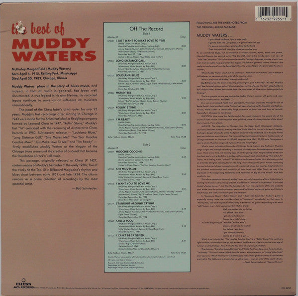 Release: The Best Of Muddy Waters-Vinyl-US-1987-CH 9255, MCA 6563-15051225