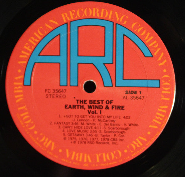 The Best Of Earth Wind & Fire Vol. I
