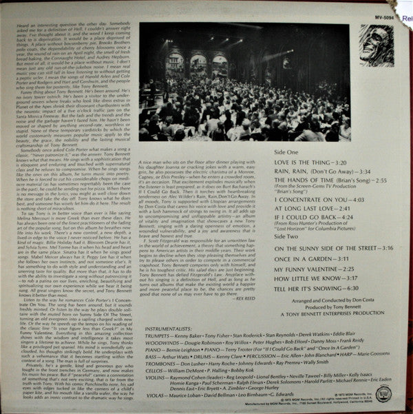 Master Release: Listen Easy by Tony Bennett