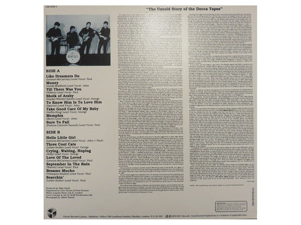 Release: The Decca Tapes-Vinyl-UK-1979-LK4438-1-12559991