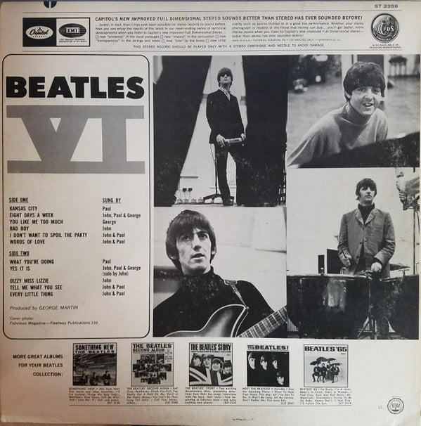Release: Beatles VI-Vinyl-US-1975-ST 2358, ST-2358-11166479