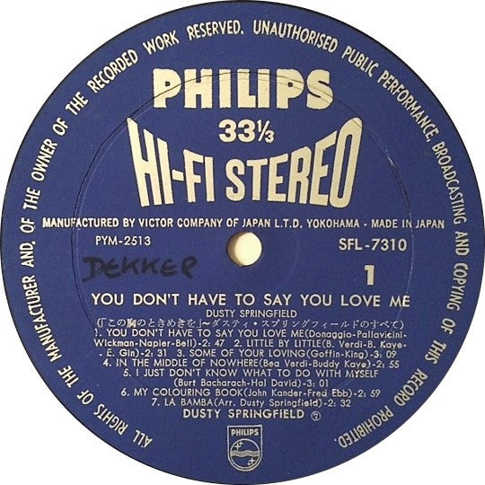 You Don't Have To Say You Love Me