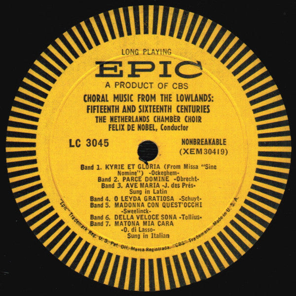 Missa Papae Marcelli / Choral Music From The Lowlands: 15th And 16th Centuries