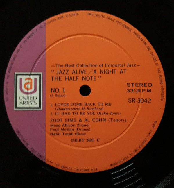 Jazz Alive! A Night At The Half Note