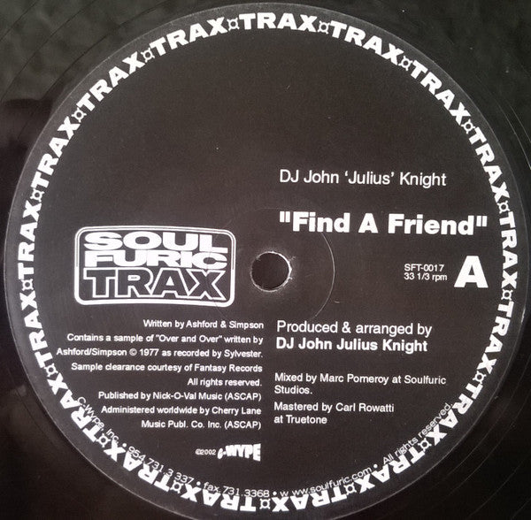 Master Release: Find A Friend by John "Julius" Knight