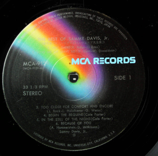 Release: The Best Of Sammy Davis, Jr.-Vinyl-Japan-1974-MCA-9129~30, MAP/S 5091~92-27788409