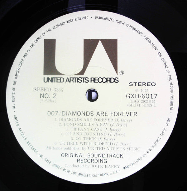 007／ダイヤモンドは永遠に = Diamonds Are Forever (Original Motion Picture Soundtrack)