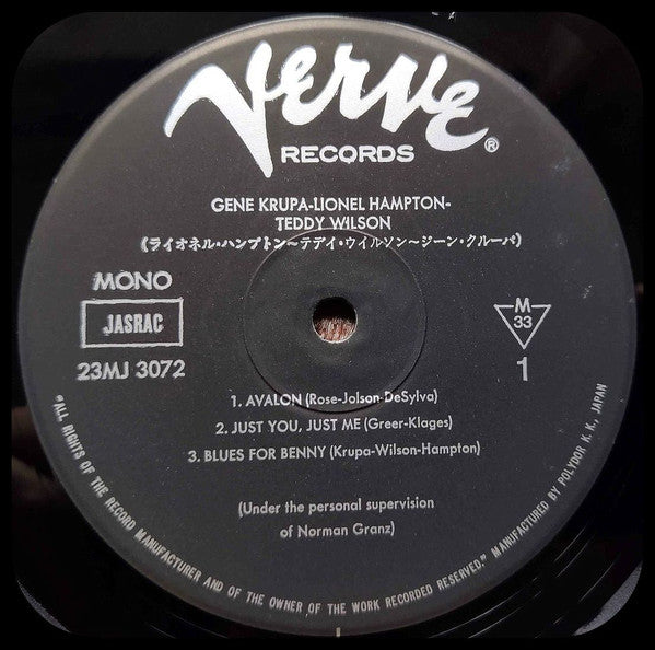 Gene Krupa - Lionel Hampton - Teddy Wilson