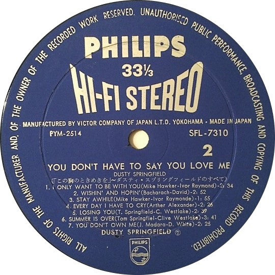 You Don't Have To Say You Love Me