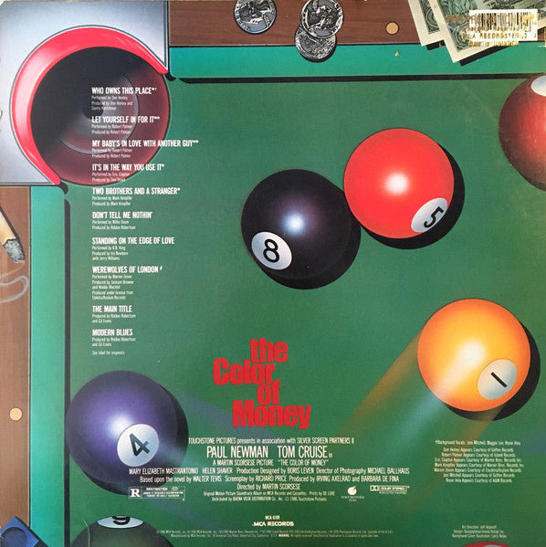 Release: "The Color Of Money" - The Original Motion Picture Soundtrack-Vinyl-US-1986-MCA-6189-14609210