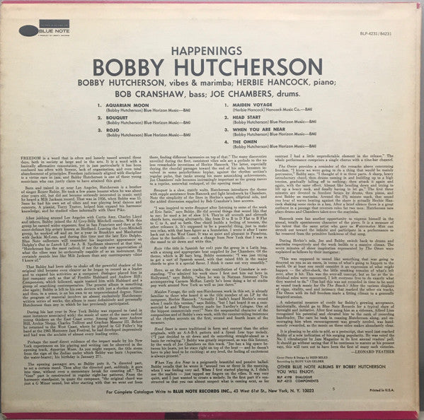 Release: Happenings-Vinyl-US-1967-BST 84231-11600531