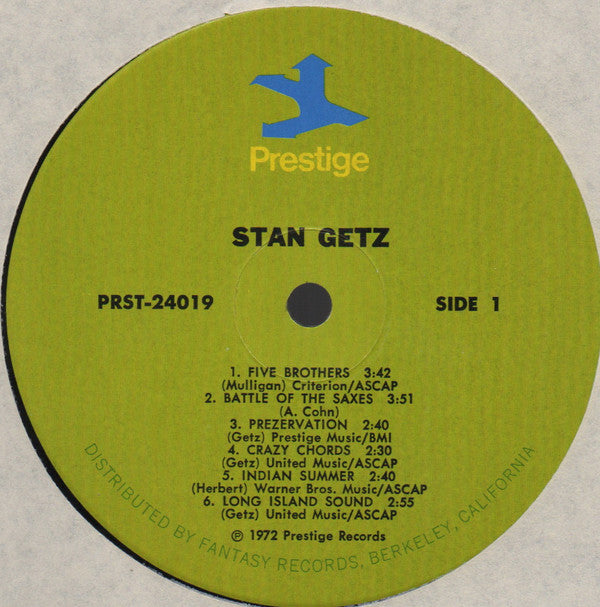 Master Release: Stan Getz by Stan Getz