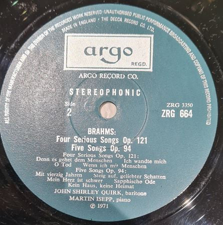 An Die Ferne Geliebte / Sechs Lieder Von Gellert / Vier Ernste Gesänge / Fünf Lieder