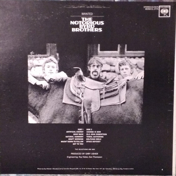 Release: The Notorious Byrd Brothers-Vinyl-US-None-CS 9575-10056847