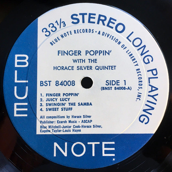 Release: Finger Poppin' With The Horace Silver Quintet-Vinyl-US-1966-BLP-4008, BST 84008-14569485