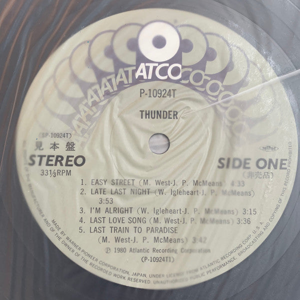 Release: Thunder-Vinyl-Japan-1980-P-10924T-12128281