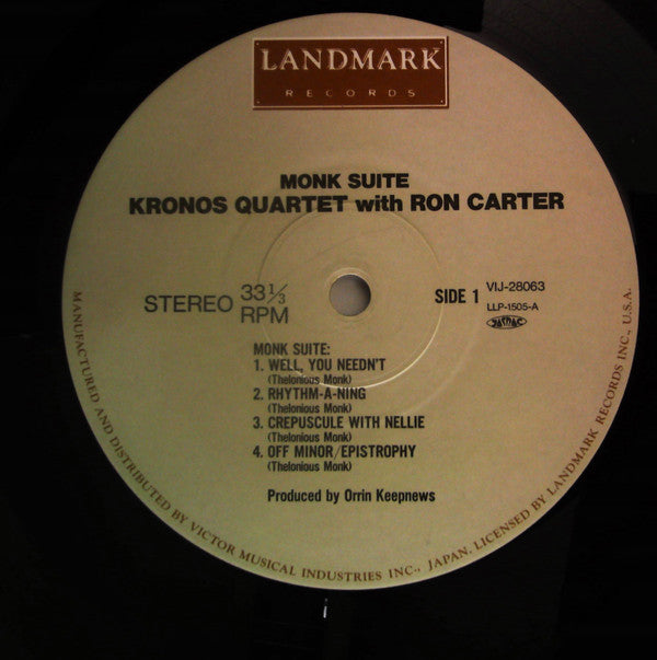 Monk Suite: Kronos Quartet Plays Music Of Thelonious Monk