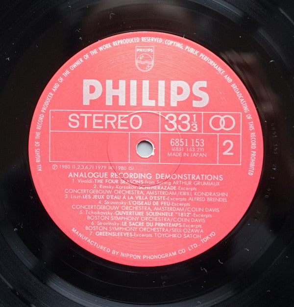 Philips Digital & Analogue Recording Demonstrations