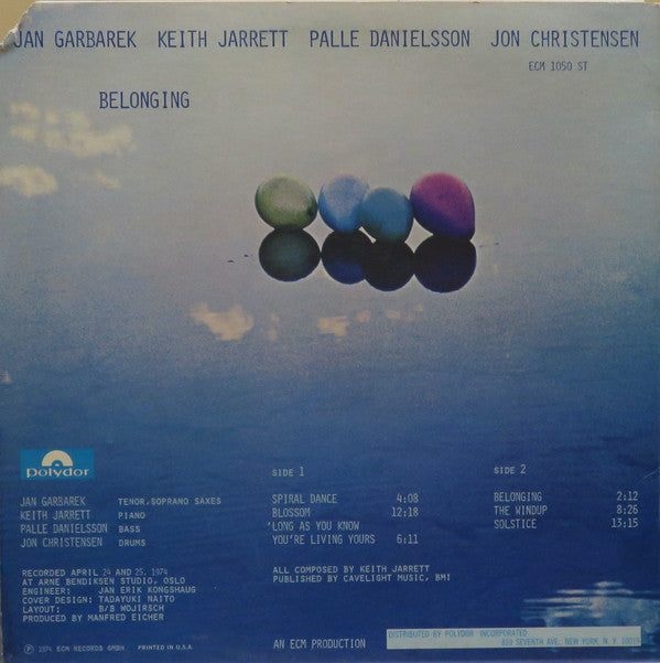 Release: Belonging-Vinyl-US-1974-ECM 1050 ST, ECM 1050-23638853