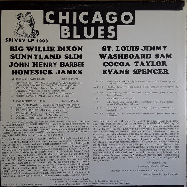 Release: Chicago Blues-Vinyl-US-None-LP 1003, LP-1003-17881393
