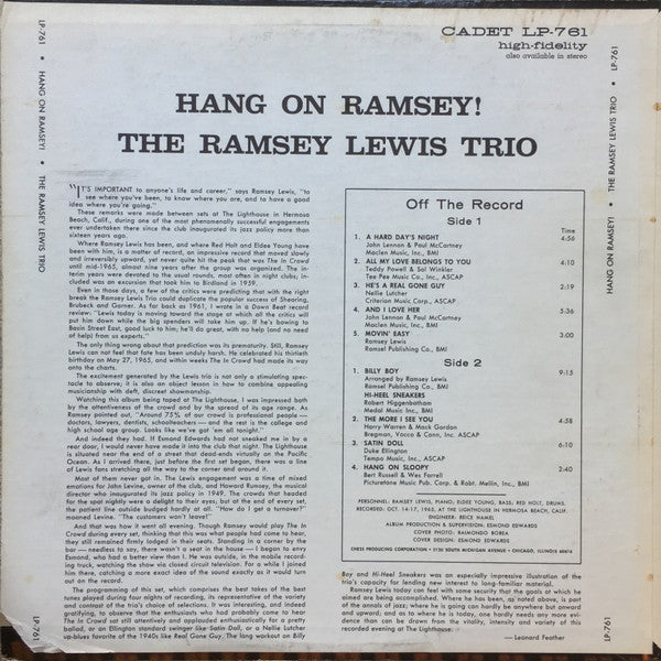 Release: Hang On Ramsey!-Vinyl-US-1965-LPS-761-12357822