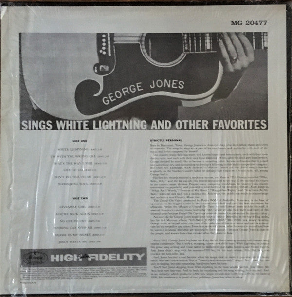 Sings White Lightning And Other Favorites