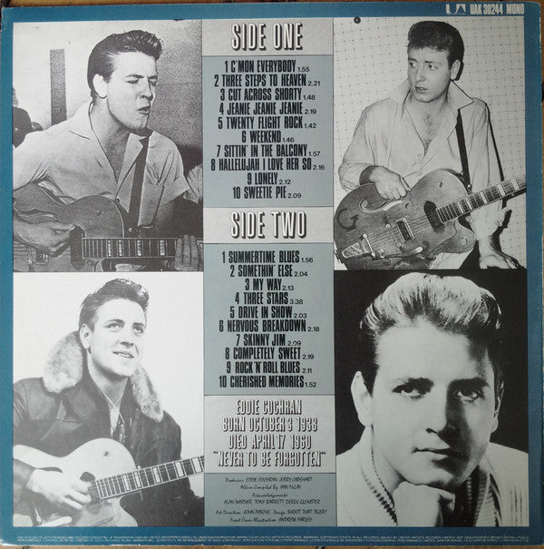 Master Release: The Eddie Cochran Singles Album by Eddie Cochran