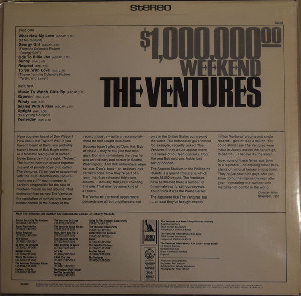 Master Release: $1,000,000.00 Weekend by The Ventures