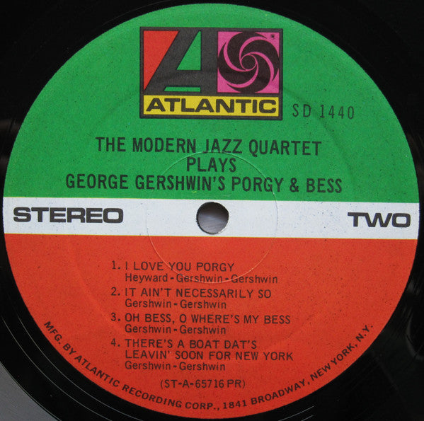 The Modern Jazz Quartet Plays George Gershwin's Porgy & Bess