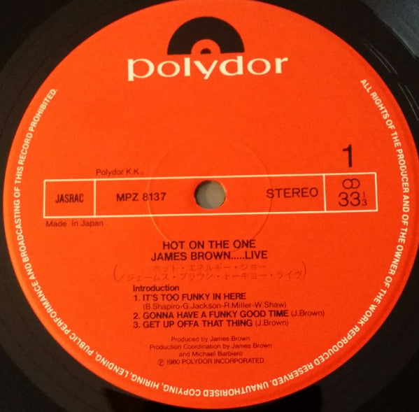 James Brown...Live • Hot On The One